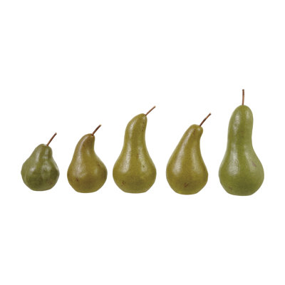 Figurines de poire en grès vert