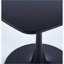 Table basse noire en MDF avec pieds en métal, stable et facile à nettoyer pour le salon