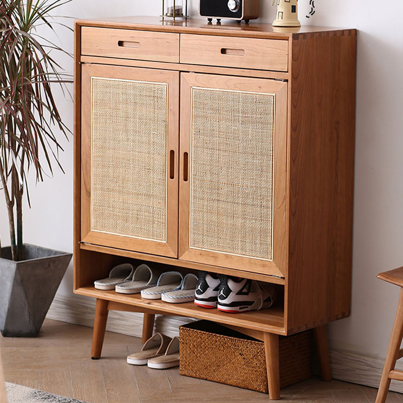 Chinese Style Simple Shoe Cabinet Side Cabinet 22 Pair Shoe Storage Cabinet
