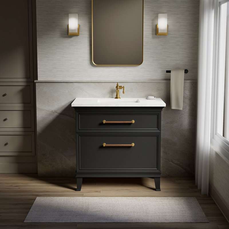 Artifacts Vanity 36 Inches Combo, Slate Gray
