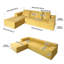 Modern L-Shaped Sectional Sofa 260CM in Yellow Velvet, Chaise with Frame-Free Design Fast Dispatch From UK Warehouse – Dispatched Within 2 Days-330666501