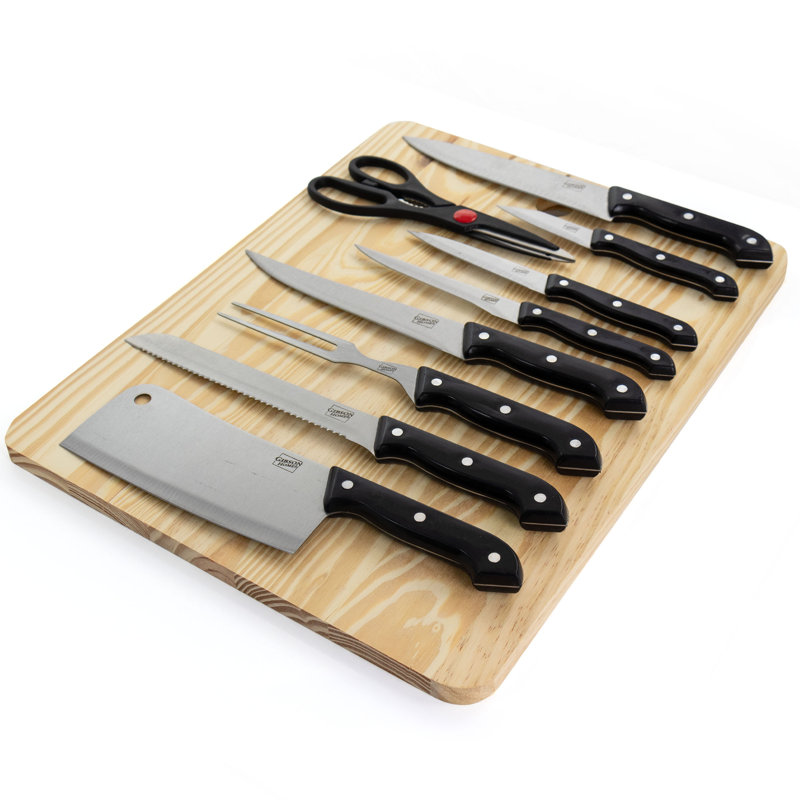 Ensemble de 10 couteaux Gibson Home Wildcraft, Brun