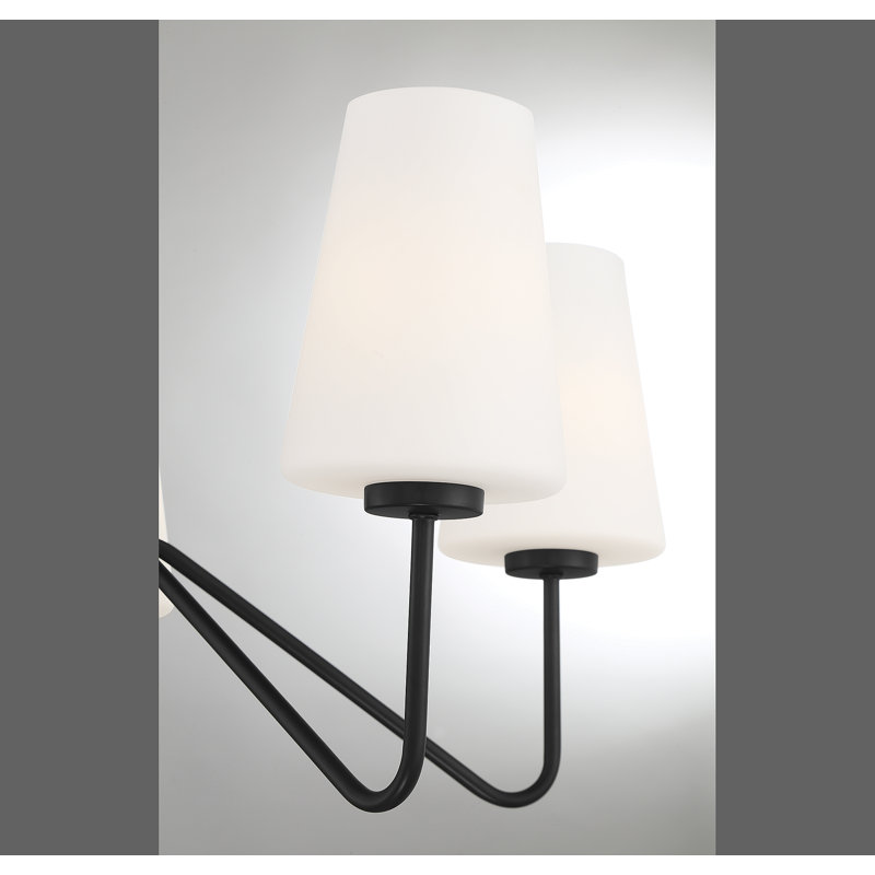 Lustre 5 lumières Meridian, Noir