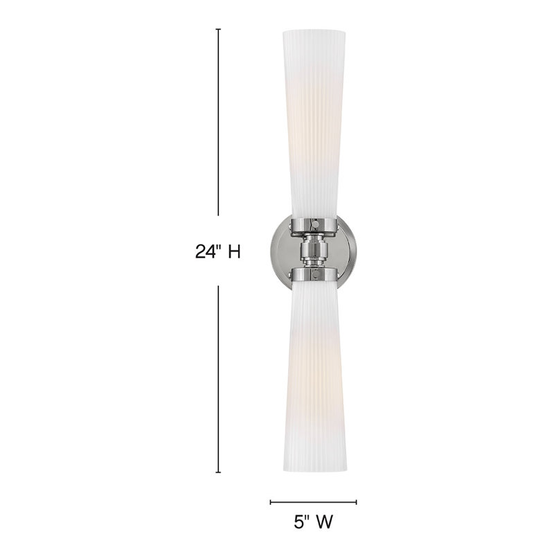 Jude 2 - Light Bath Sconce, Polished Nickel