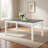 Dola Dining Table, Rustic White, Gray Wood, Rectangular 72 Inch Top