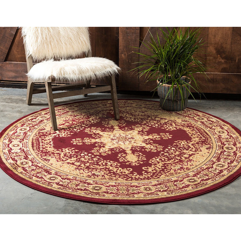 Tapis oriental rouge Gangemi, Rond 8 pi