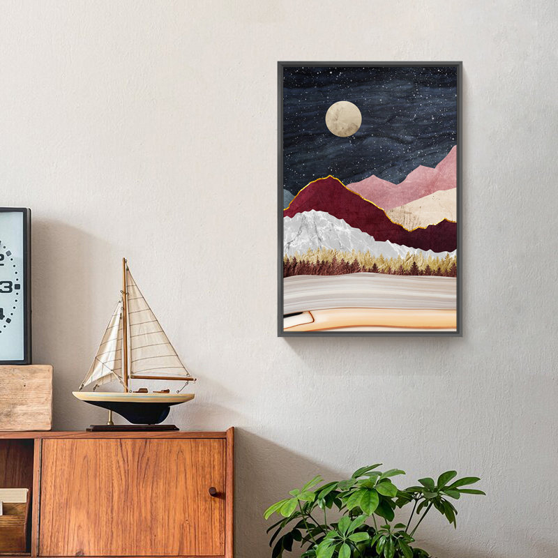 Nature, impression d'art mural, H 16 po x l 12 po x P 1,6 po, Noir