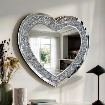 Miroir mural en forme de cœur 27,5 po Amla