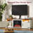 Fireplace TV Stand with Mount and Charging Station LED Lights, Entertainment Center with Height Adjustable Swivel Mount and Barn Doors Storage Cabinets for TVs Up to 70 inch-1364436687-1364436721