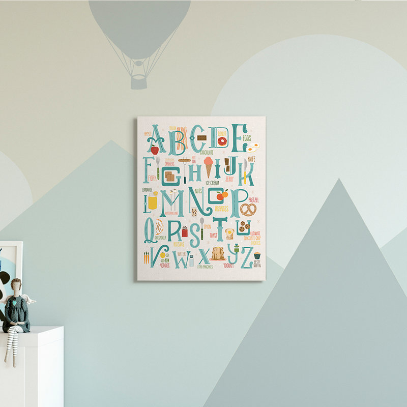 Graball - Alphabet des aliments, Toile tendue, H 48 po x l 36 po x P 1,5 po