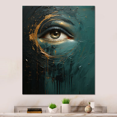 «Moon Emerald Eye Eclipse Serenity» sur métal