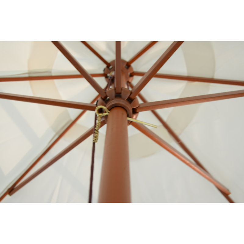 Parasol de style marché Rhino, H 100 po x l 132 po x P 132 po, Non inclinable, Poulie