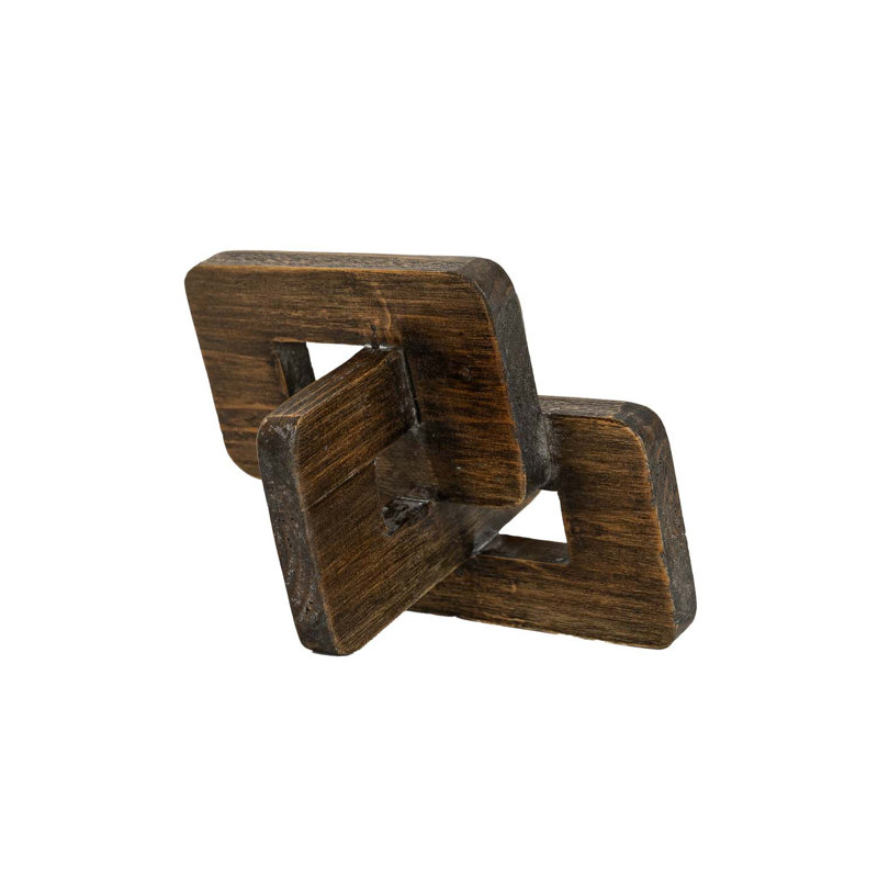 Foreside Home & Garden Linked Rectangle Decorative Chain Accent Wood