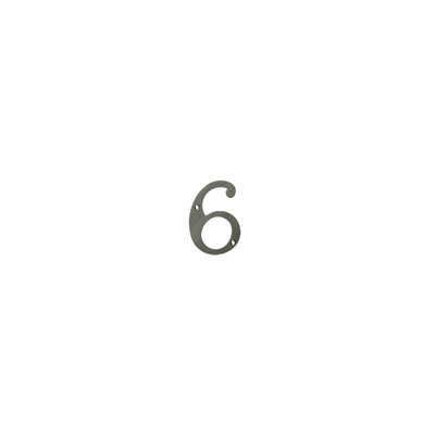 Deltana RN4-6 4" Numbers; Solid Brass; Lifetime Brass Finish