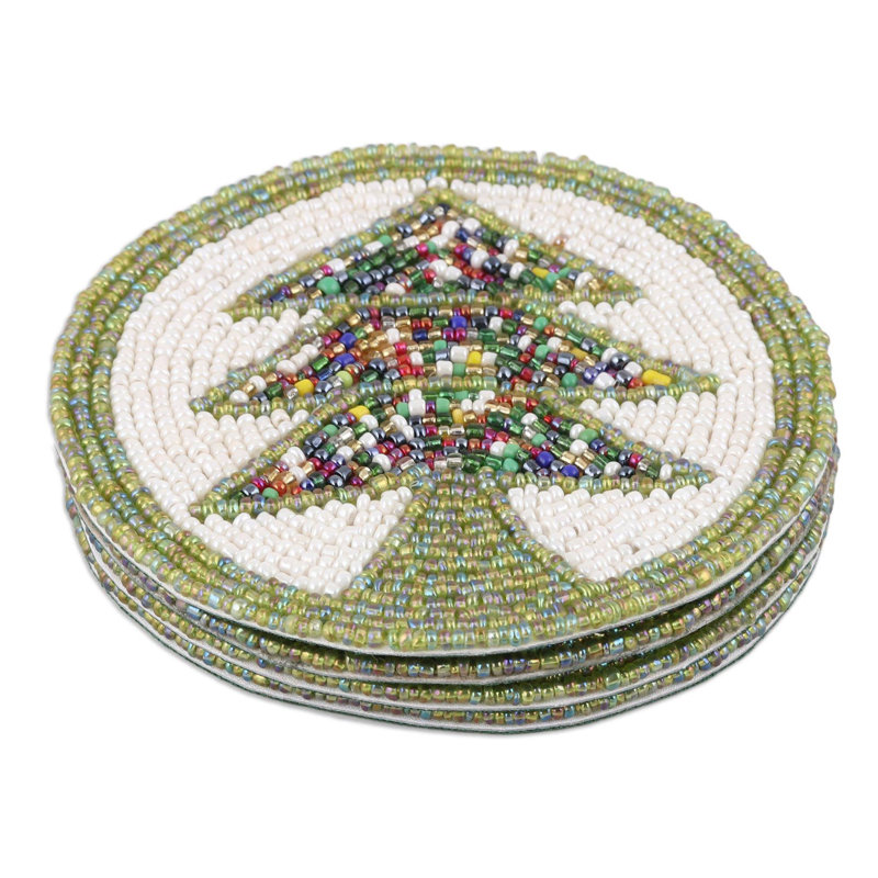 Cotton Round 4 Piece Coaster Set