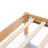 Upholstered Panels with Natural Rubber Wood Frame Platform Bed, Queen