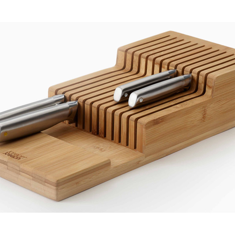 DrawerStore Large Bamboo 2-tier Knife Organizer