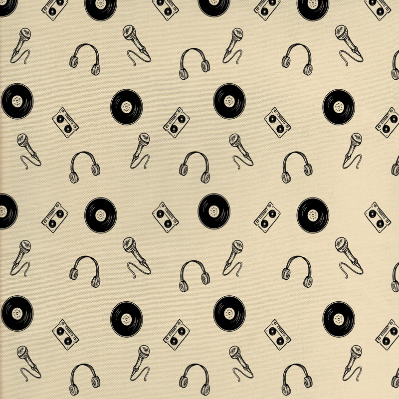 Tissu musical, H 36 po x l 58 po x P 1 po