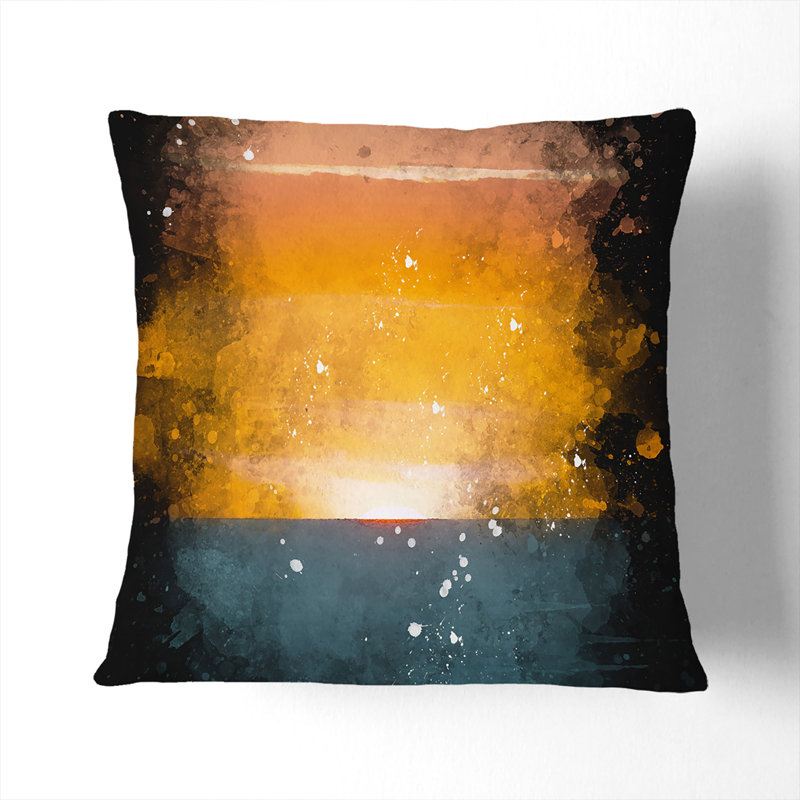 Sunrise Horizon Cushion with Filling, 40cm H x 40cm W x 15cm D