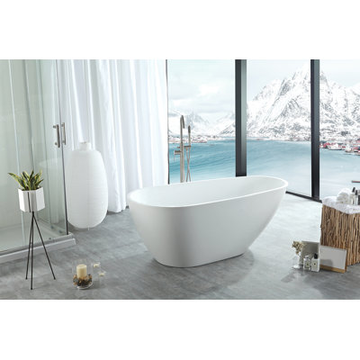 Baignoire de trempage autoportante en acrylique Poseidon