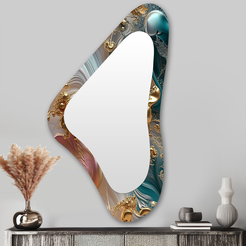 Miroir mural asymétrique liquide