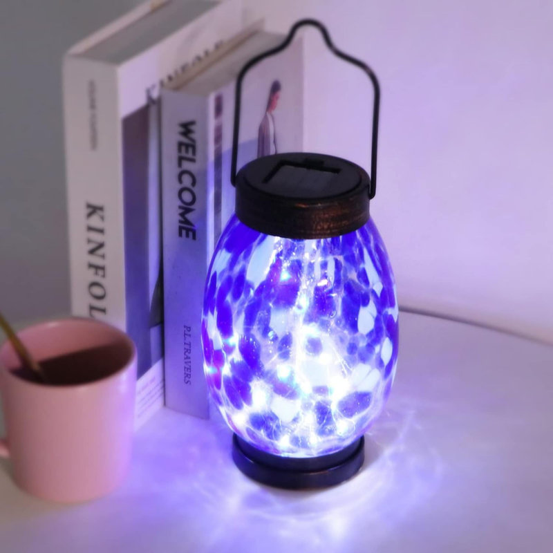 8.07'' Solar Powered Integrated LED Jar Lantern