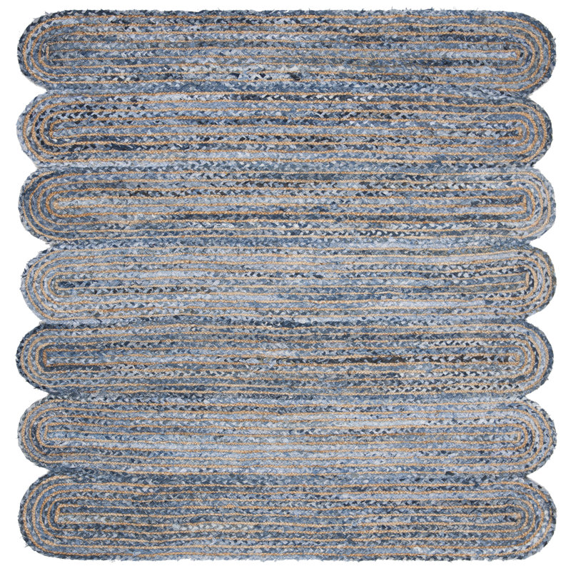 Zeitler Hand Woven Jute, Cotton Rug, Square 6'