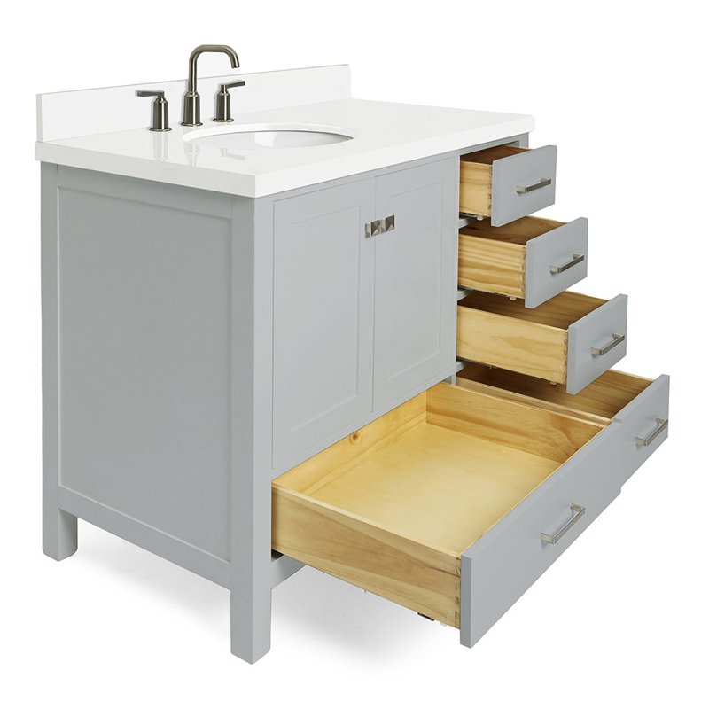 Ensemble de meuble-lavabo simple 43 po Cambridge, Gris