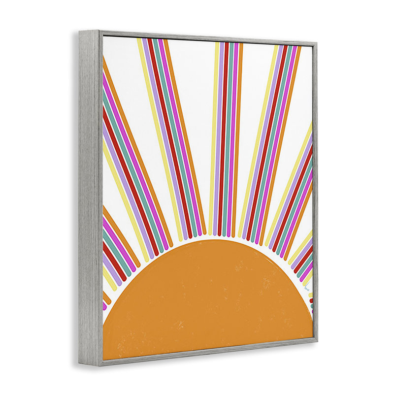 Rayons de soleil rétro rayés, art de la giclée par Ashley Singleton, Estampe numérique Farmhouse, H 14 po x l 11 po