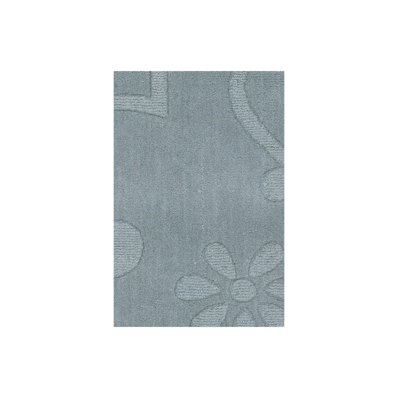 Worcester Hand-Tufted Wool Blue High Low Floral Modern Area Rug, Blue, Rectangle 5' x 7'