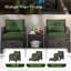 Ensemble de chaises de patio 5 pièces, conversation en osier avec coussins, table basse, vert-675951226
