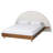 Bernice Japandi Cream Boucle And Walnut Brown Wood Bed-746872237