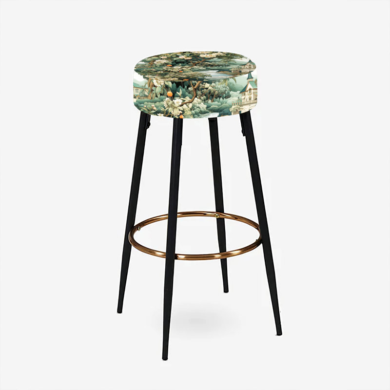 Ensemble de 2 tabourets de bar botaniques Enchanted Garden Scenes