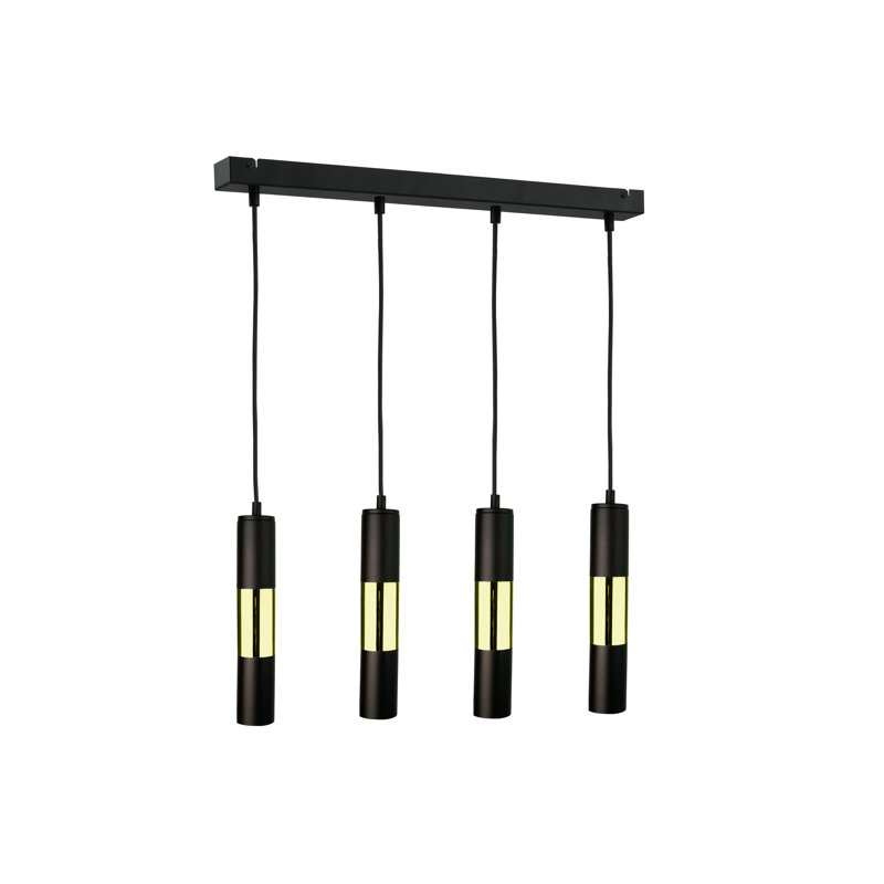 Carron 4 - Light Kitchen Island Pendant,  Black/Gold, No