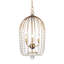 Luminaire suspendu en cristal Voliere - 14,5 po de diamètre x H 30,5 po - Havane doré