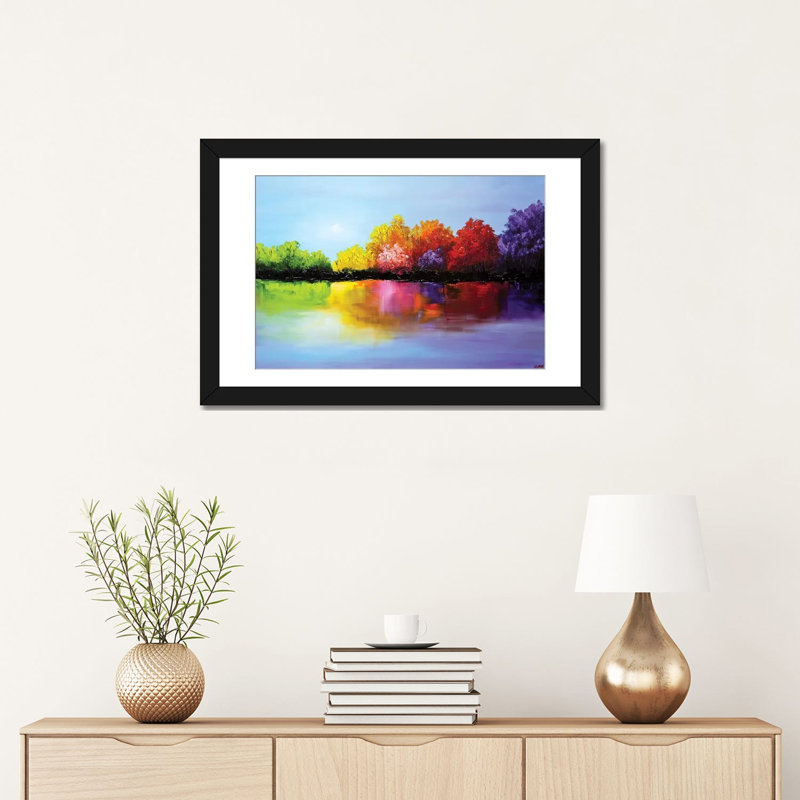 «Swiger Heaven», reproduction sur toile, H 16 po x l 24 po x P 1 po, Papier d'art encadré noir, Blanc