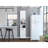 Hobart Pantry, Four Legs, Three Interior Shelves, Two Shelves, Two Cabinets -White-83149167