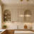 1-Lamp Amber Glass Dimmable Pendant Light