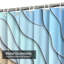 Rideau de douche abstrait avec 12 crochets-1690246642