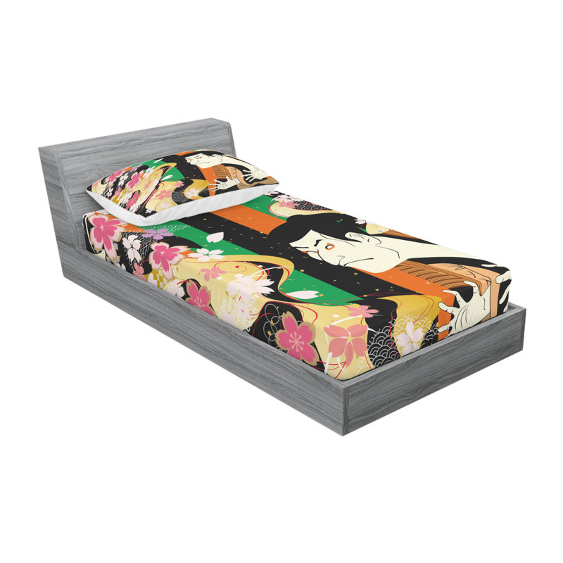 Ensemble de draps Fresh Spring Sakura, Ensemble de draps pour lit simple TG avec drap-hou