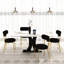 Modern Rectangular Dining Set with Teddy Dining Chair-1273086831-1273086833-1273086830