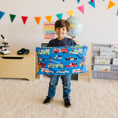 Wildkin Kids Cotton Nap Mat Cover – Soft, Sewn-In Flap, Durable & Fits 1.5" Vinyl Sleep Mats - Heroes