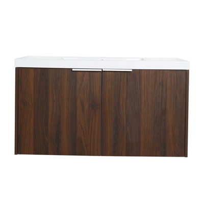 36 Inch Bathroom Vanity, Modern Look And Feel, Soft Close Door, 2 Doors, Walnut, Ample Storage Space For Bathrooms Vanity Inch, Flair Meeting Functional Needs, Abundant Regular Tasks Actions