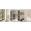 4-Door Mirror Wardrobe With Shelves-1355993117