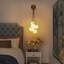 Applique murale en laiton 6 lumières avec globes en verre opale Modern-2065888026-2065888025