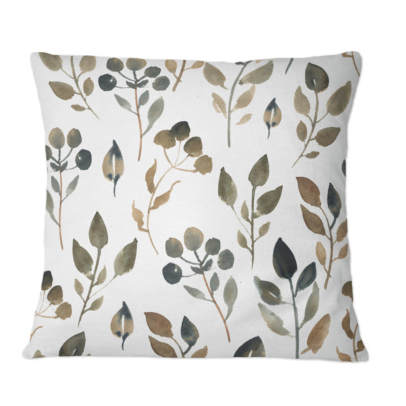 Floral Throw Pillow, 18" x 18"