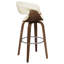 Tabouret de bar pivotant rembourré noyer et noir-375016822