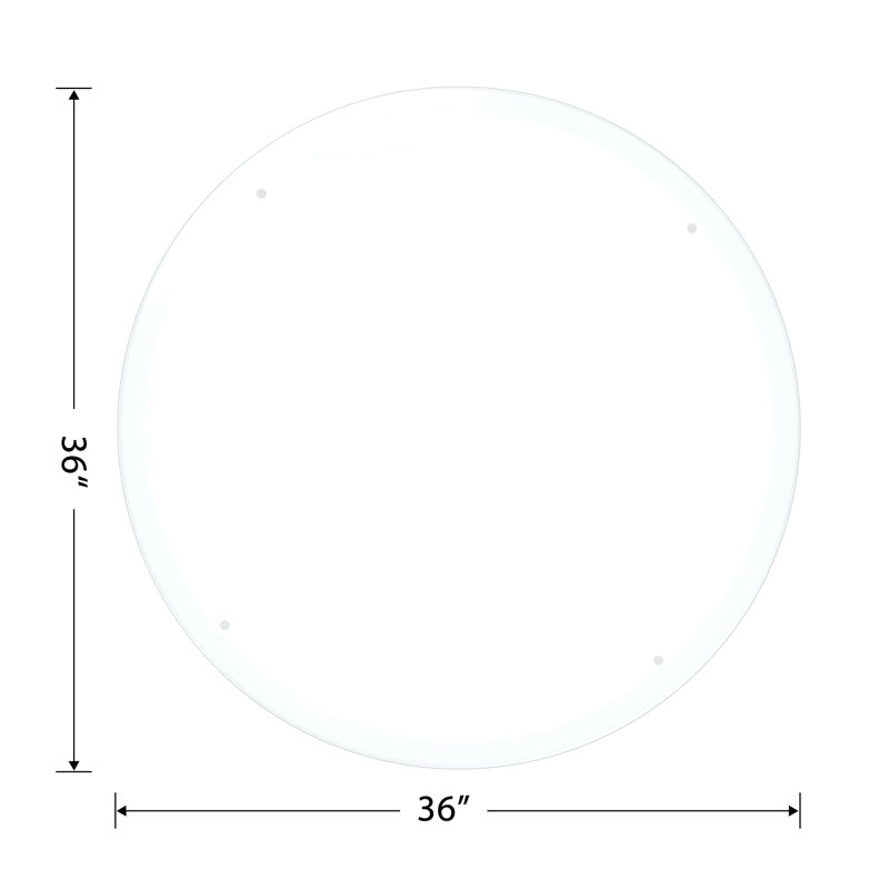 Round Chair Mat with Straight cut Edge, 36" x 36" x 0.24"