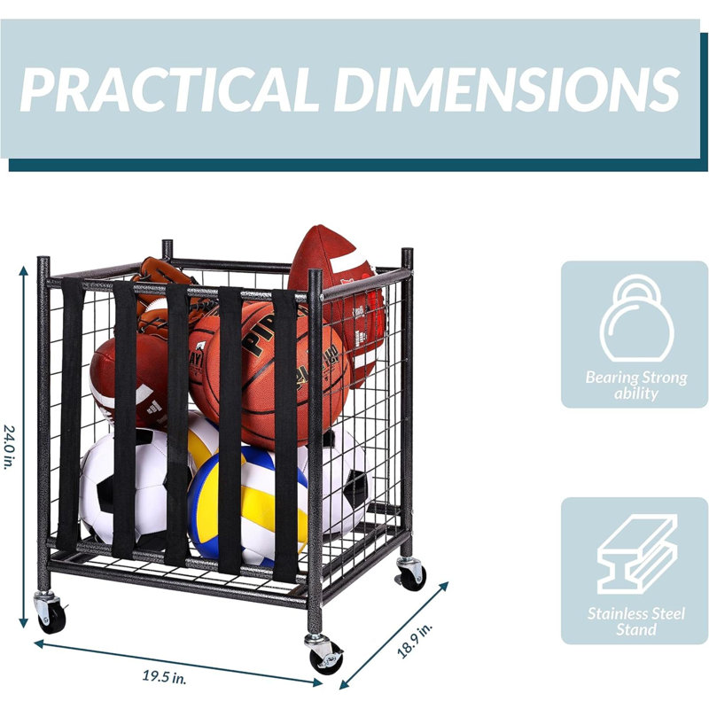 Multiple Styles Black Metal Storage Rack，With Rolling Wheels ，Baskets ，Hooks