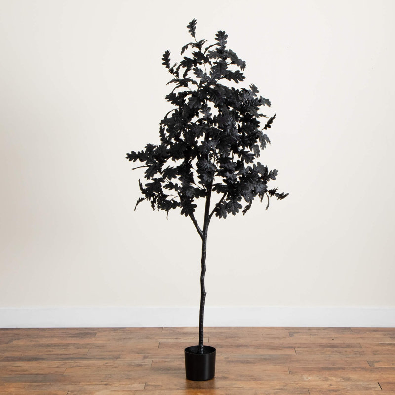 Chêne artificiel noir d'Halloween, H 72 po x l 32 po x P 32 po